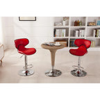 Roundhill Furniture Masaccio Leatherette Airlift Adjustable Swivel Barstool (Set of 2)