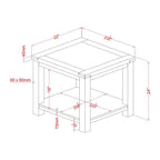 Llat Transitional Cherry 24-inch Solid Wood 1-Shelf Side Table by Furniture of America