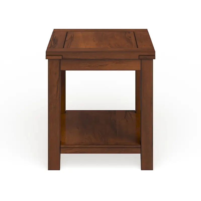 Llat Transitional Cherry 24-inch Solid Wood 1-Shelf Side Table by Furniture of America