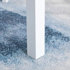 HOMCOM 3-Piece Wooden Square Dining Table Set with 1 Table and 2 Chairs and Sturdy Metal Frame, White