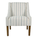 HomePop Modern Swoop Accent Chair - Blue Calypso Stripe