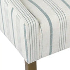 HomePop Modern Swoop Accent Chair - Blue Calypso Stripe