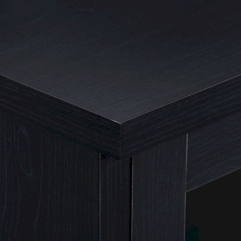 Black Extra-Wide TV Stand with Glass Door Storage for TVs up to 95