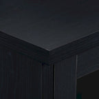 Black Extra-Wide TV Stand with Glass Door Storage for TVs up to 95