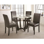 Steve Silver Vashon Tempered Glass Top 5-Piece Dining Set