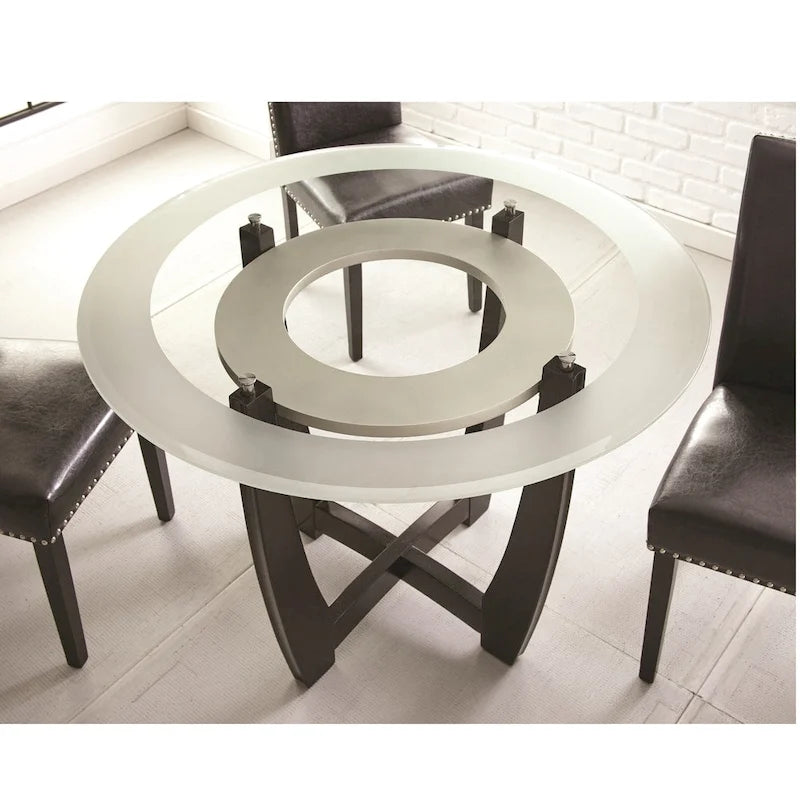 Steve Silver Vashon Tempered Glass Top 5-Piece Dining Set