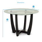Steve Silver Vashon Tempered Glass Top 5-Piece Dining Set