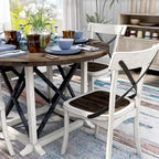 McFarlane Farmhouse Antique White Rubberwood 5-Piece Dining Set by Furniture of America