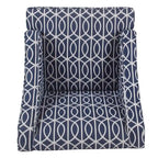 Porch & Den Cammy Blue Trellis Swoop Accent Chair