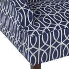 Porch & Den Cammy Blue Trellis Swoop Accent Chair