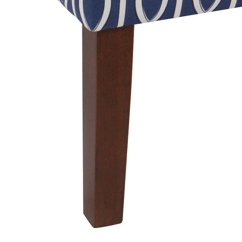 Porch & Den Cammy Blue Trellis Swoop Accent Chair