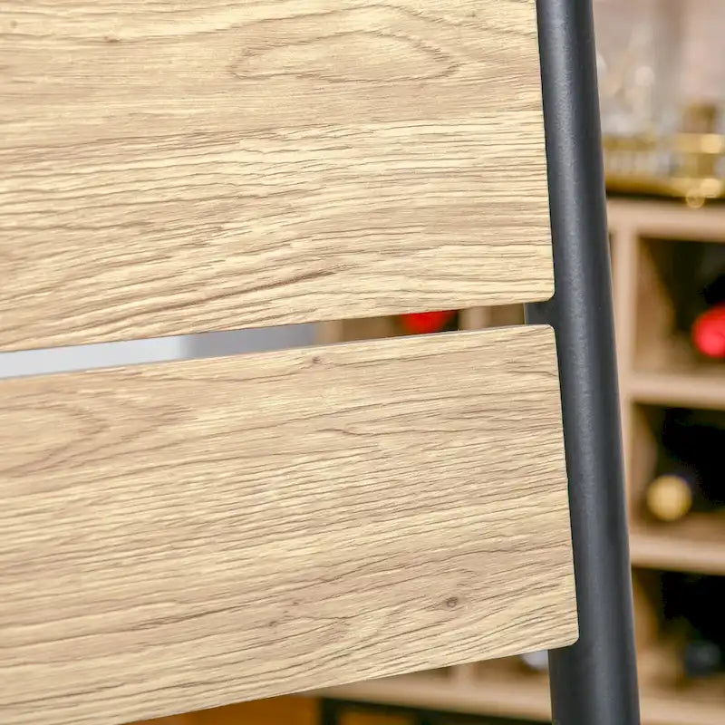 HOMCOM Rustic Country Wood Top 3 Piece Kitchen Table Dining Set with 2 Matching Chairs & Versatile Design for Small Space