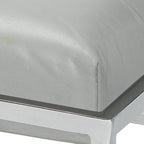 Alden Dcor Leather Bench, Grey