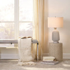 Alden Dcor Leather Bench, Grey