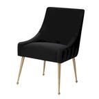 Irina Dining Chair Velvet Side Chair with Stainless Steel Leg