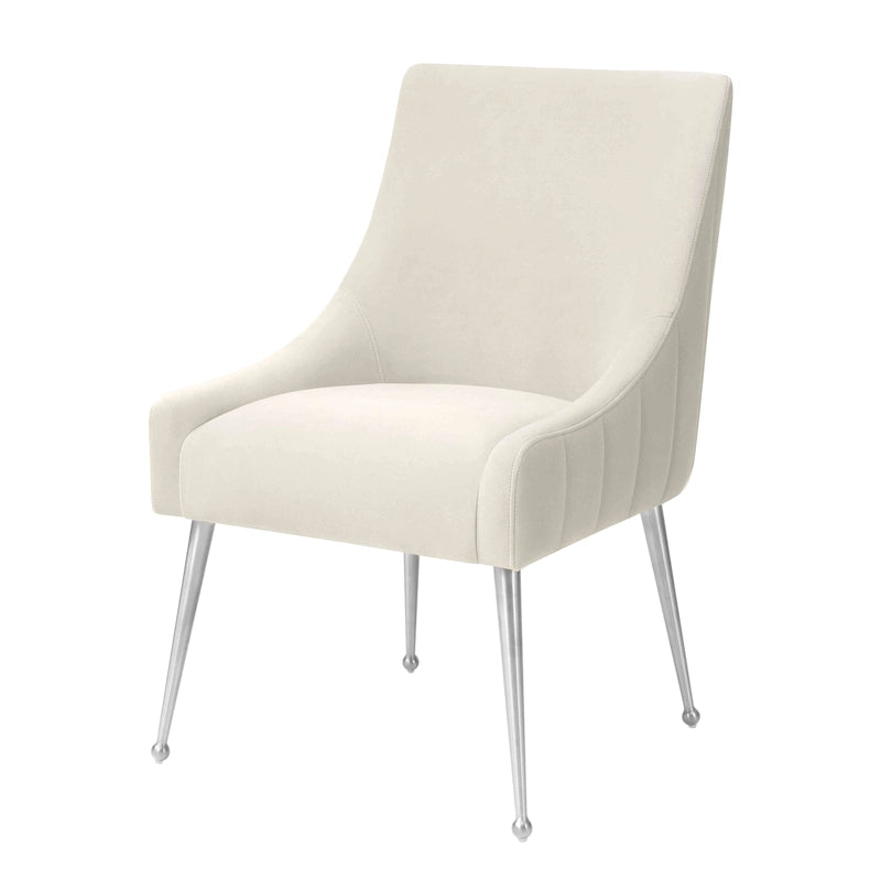 Irina Dining Chair Velvet Side Chair with Stainless Steel Leg