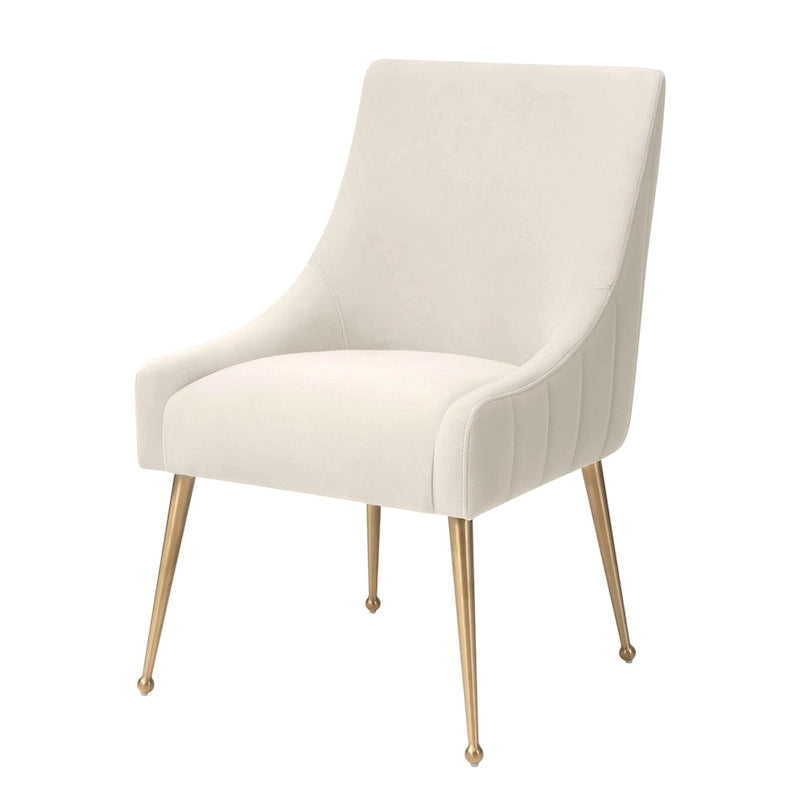 Irina Dining Chair Velvet Side Chair with Stainless Steel Leg