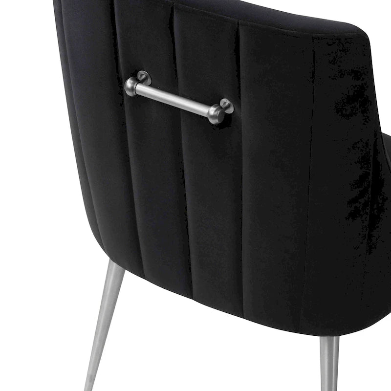 Irina Dining Chair Velvet Side Chair with Stainless Steel Leg