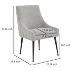 Irina Dining Chair Velvet Side Chair with Stainless Steel Leg