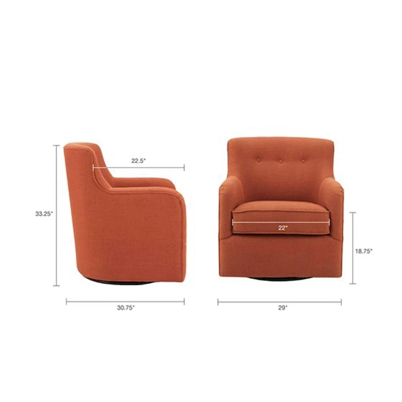 Madison Park Jayne 360-degree Swivel Arm Chair