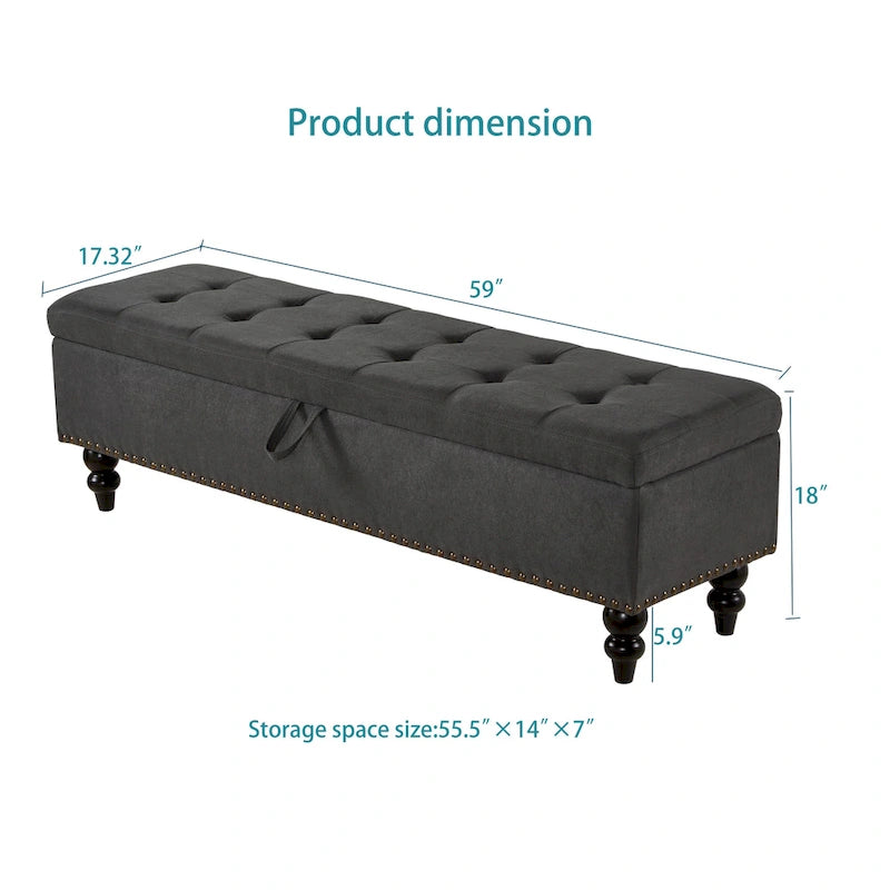 59 Bed Bench with Storage