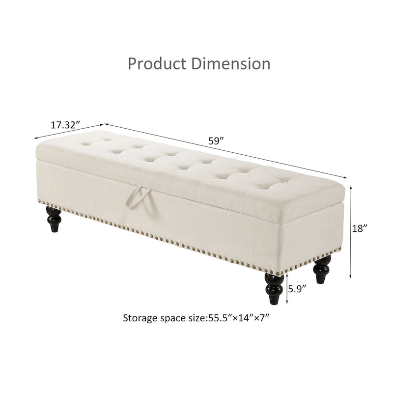 59 Bed Bench with Storage