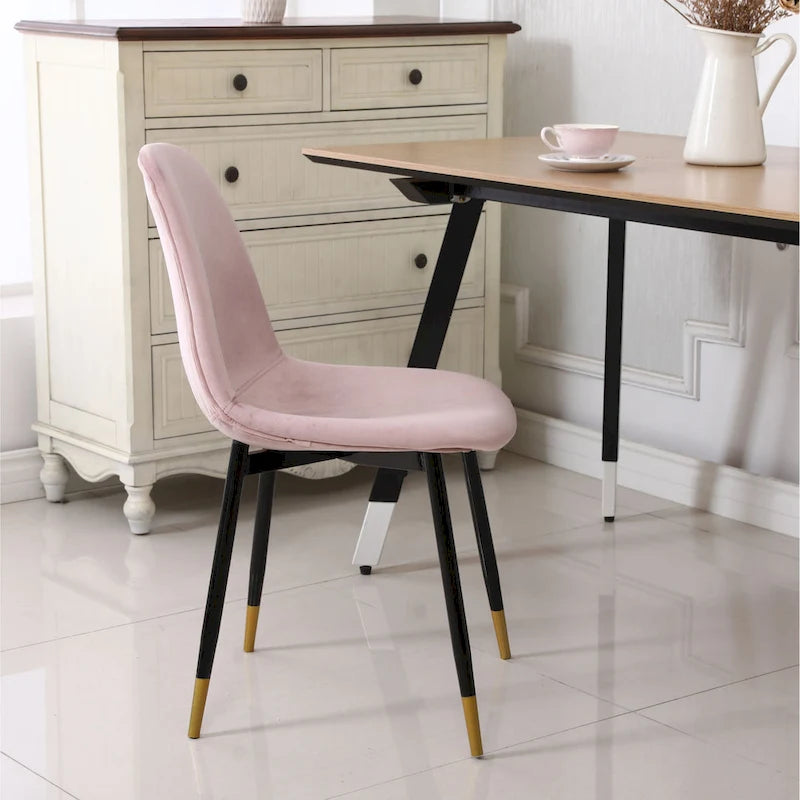 Roundhill Furniture Lassan Contemporary Fabric Upholstered Dining Chairs (Set of 4)