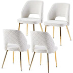 Howtai Upholstered Home Chair Hollow-Back Set of 4
