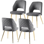 Howtai Upholstered Home Chair Hollow-Back Set of 4