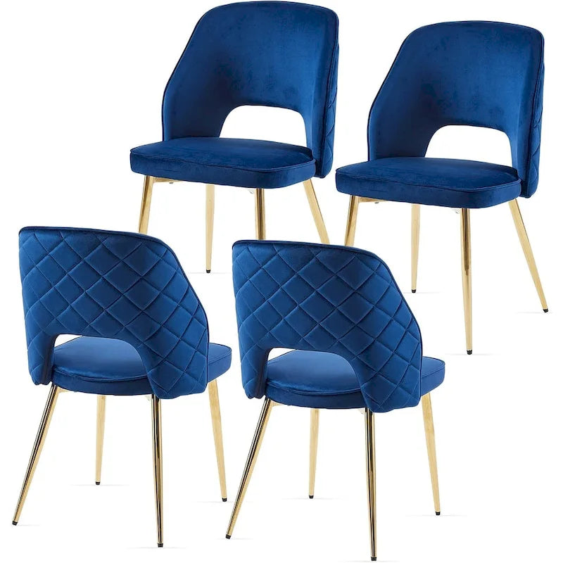 Howtai Upholstered Home Chair Hollow-Back Set of 4