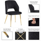 Howtai Upholstered Home Chair Hollow-Back Set of 4