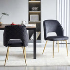 Howtai Upholstered Home Chair Hollow-Back Set of 4