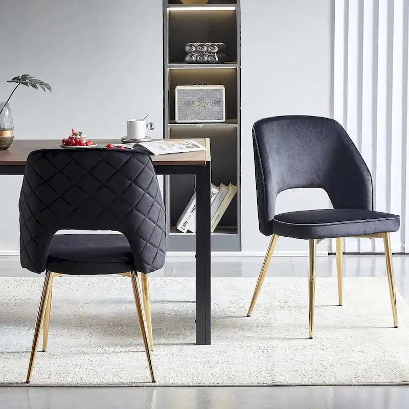 Howtai Upholstered Home Chair Hollow-Back Set of 4