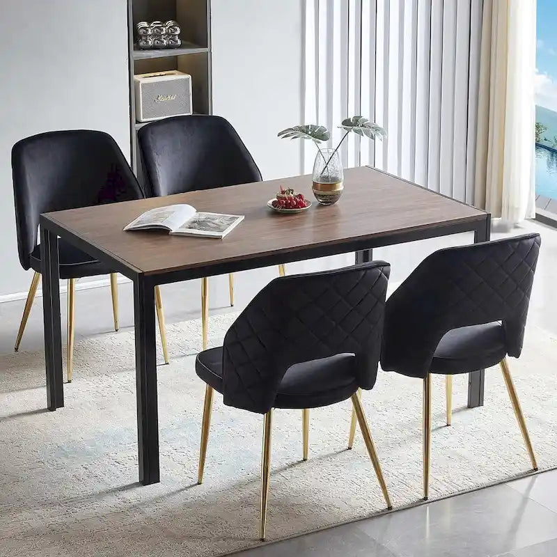 Howtai Upholstered Home Chair Hollow-Back Set of 4