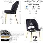 Howtai Upholstered Home Chair Hollow-Back Set of 4