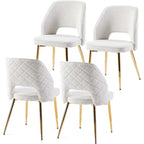 Howtai Upholstered Home Chair Hollow-Back Set of 4