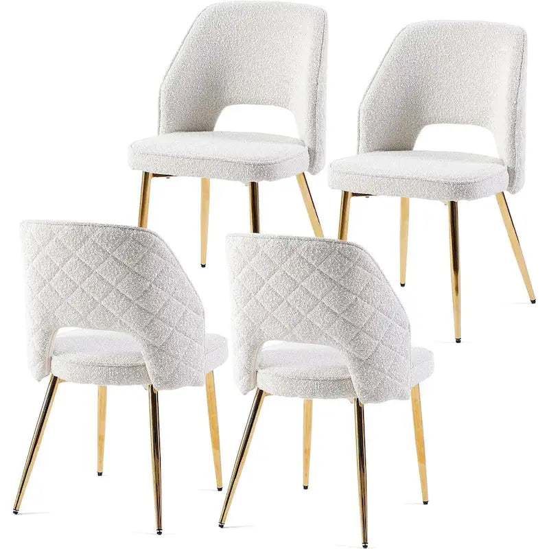 Howtai Upholstered Home Chair Hollow-Back Set of 4