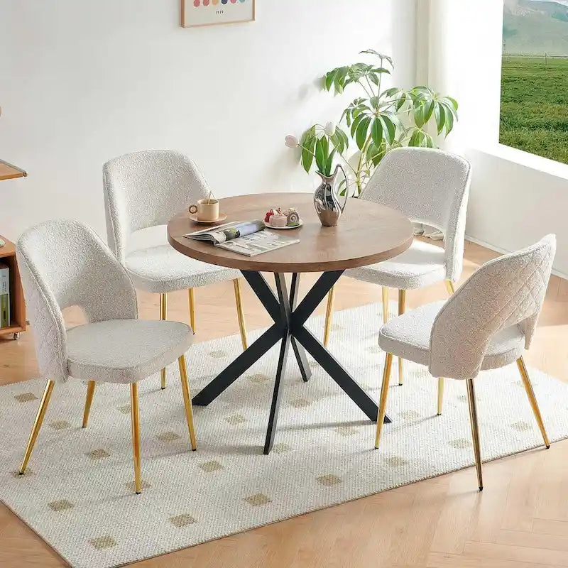 Howtai Upholstered Home Chair Hollow-Back Set of 4