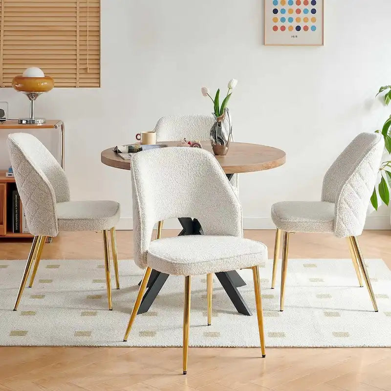 Howtai Upholstered Home Chair Hollow-Back Set of 4