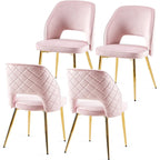 Howtai Upholstered Home Chair Hollow-Back Set of 4