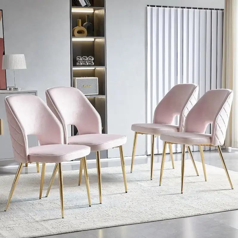 Howtai Upholstered Home Chair Hollow-Back Set of 4