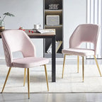 Howtai Upholstered Home Chair Hollow-Back Set of 4