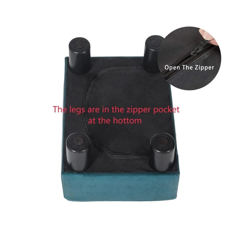 Adeco Faux Leather Ottoman Foot Rest Stool Square Padded Seat Ottoman