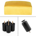 Adeco Faux Leather Ottoman Foot Rest Stool Square Padded Seat Ottoman