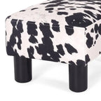 Adeco Faux Leather Ottoman Foot Rest Stool Square Padded Seat Ottoman