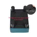 Adeco Faux Leather Ottoman Foot Rest Stool Square Padded Seat Ottoman