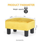 Adeco Faux Leather Ottoman Foot Rest Stool Square Padded Seat Ottoman