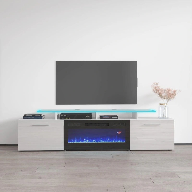 Rova EF Electric Fireplace Modern 75 TV Stand