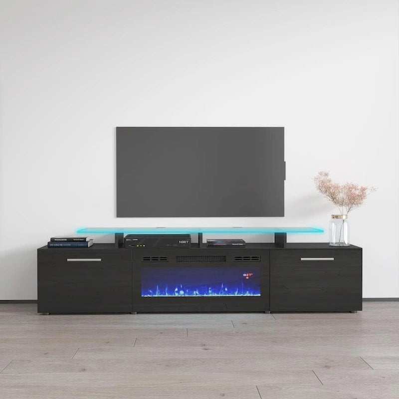 Rova EF Electric Fireplace Modern 75 TV Stand