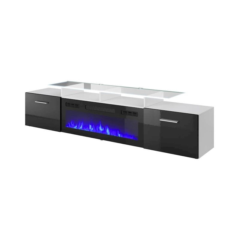 Rova EF Electric Fireplace Modern 75 TV Stand
